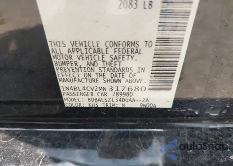 2021 Nissan Altima Sr Fwd из США, поврежденный, VIN 1N4BL4CV2MN317680